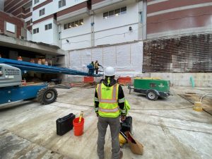 Foundation Concrete GPR Inspection Prior to Overbuild at a Hospital in South Philadelphia, PA