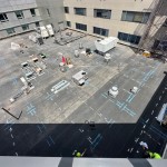 Investigating and Marking-Out Steel Beams in the Roof at Staten Island Hospital in Staten Island, New York City, NY